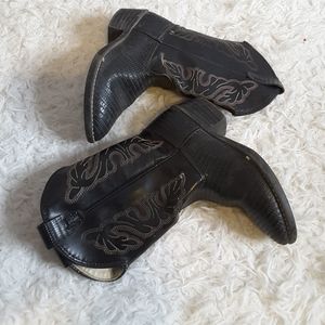 Texas black style 28-2230 Faux Leather Western Cowboy Boots size 11D